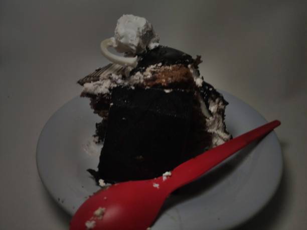 istock red spoon of black forest tart, 1470430081