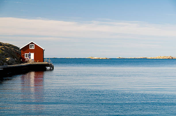 Sweden red hut in Sweden västra götaland county stock pictures, royalty-free photos & images