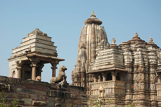 istock Famous holy hindu temples at Khajuraho,India 147043194