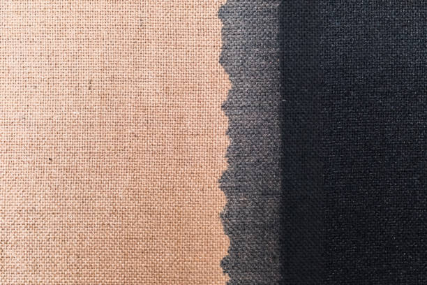 Close-up of fabric woven from burlap