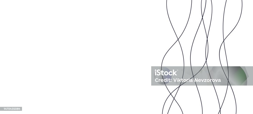 Abstract Wavy Thin Line Squiggle Elements Banner Pattern With Scribble ...