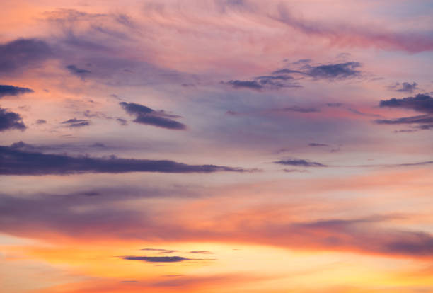 istock Spectacular sunset sky with beautiful clouds at twilight time 1470436171