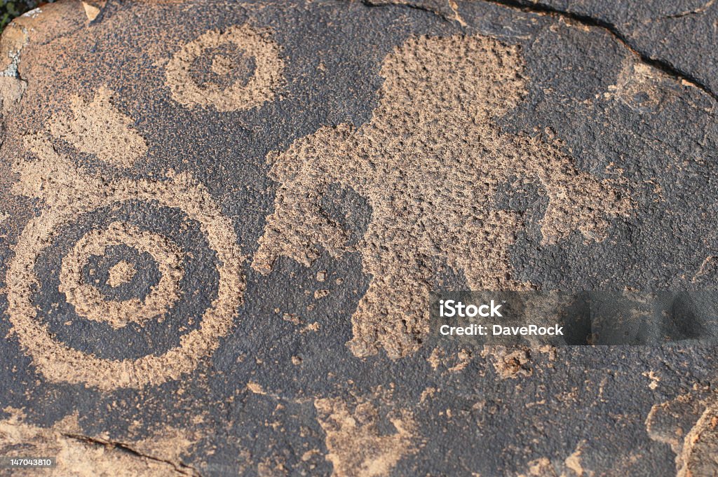 Petroglyphs Southern Utah - Zbiór zdjęć royalty-free (Antropomorficzny)