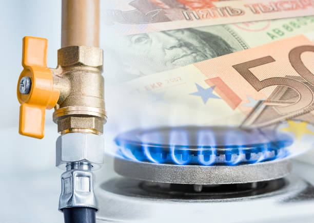 istock gas pipe, gas burner and paper banknotes 1470438628