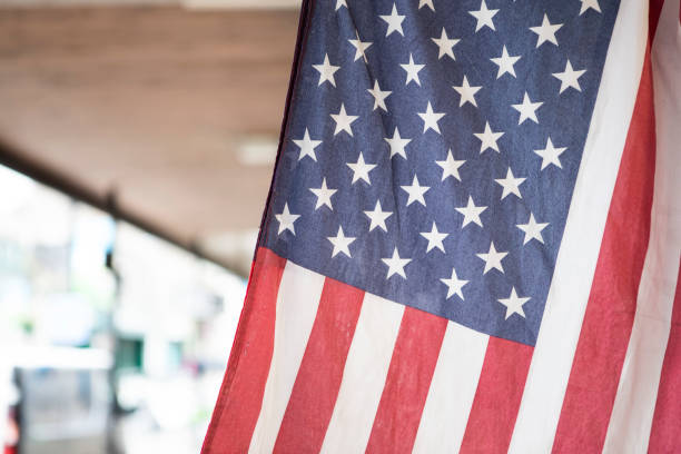 Close-up of the Stars and Stripes flag