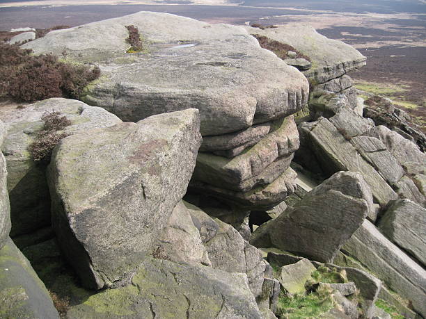 istock boulders,rocks,moors of Derbyshire 147044121