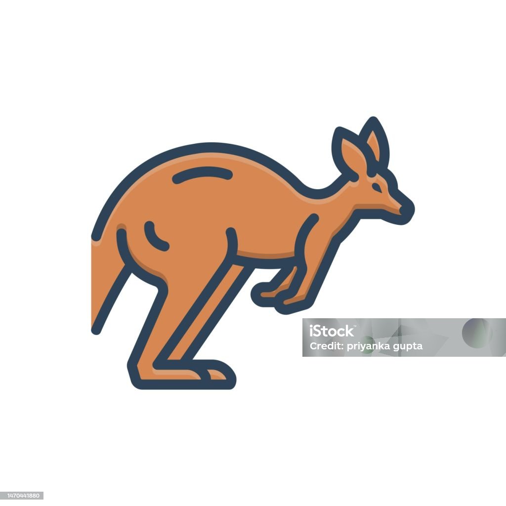 Wallaby Vector Australian Wallaby Stock Illustration - Download Image Now - Animal ...