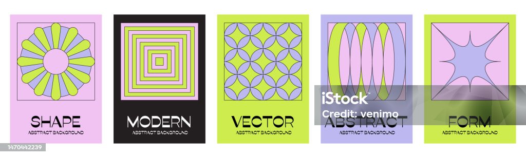 Small Shape Design Individual Vector Set Of Design Elements And Illustrations In Simple Minimalist ...