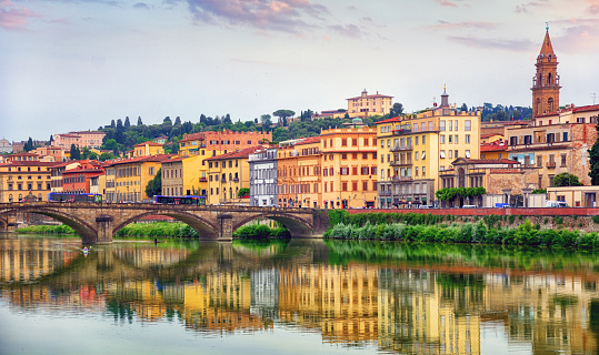 Ponte alla Carraia over the Arno River in Florence, Italy
