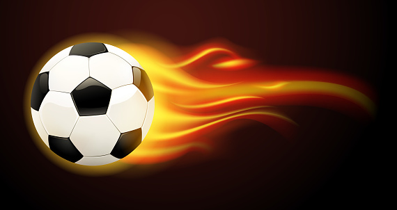drawing of vector soccer fire sign. Created by illustrator CS6. This file of transparent.