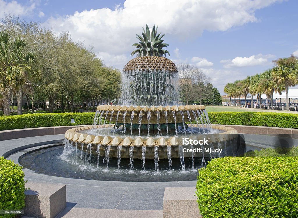 Beautiful Water Fountain in Charleston, SC a beautiful unique water fountain in Charleston, SC Charleston - South Carolina Stock Photo