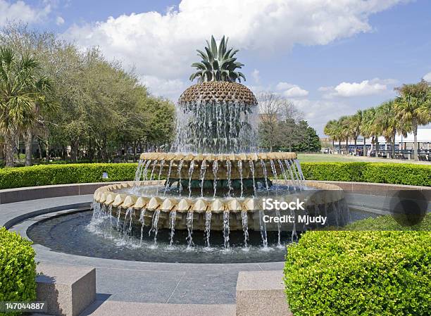 Beautiful Water Fountain In Charleston Sc Stock Photo - Download Image Now - Charleston - South Carolina, Design, Fountain