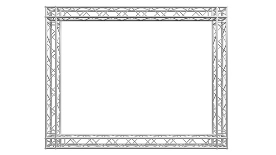 A Frame of aluminum truss construction, 3d rendering with clipping path