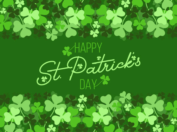 St Patricks Day Border Wallpaper - Happy St. Patrick's Day Shamrocks Background This St. Patrick's Day background design features a border of clovers and a central message that reads "Happy St. Patrick's Day." The dominant color is green, with shades of white and gold throughout. The design captures the festive spirit of St. Patrick's Day, with the clover border adding a playful touch. The background can be used for a variety of purposes, such as social media posts, website banners, and event invitations. Celebrate the luck of the Irish and add some festive flair to your St. Patrick's Day with this eye-catching design! lucky jade stock illustrations