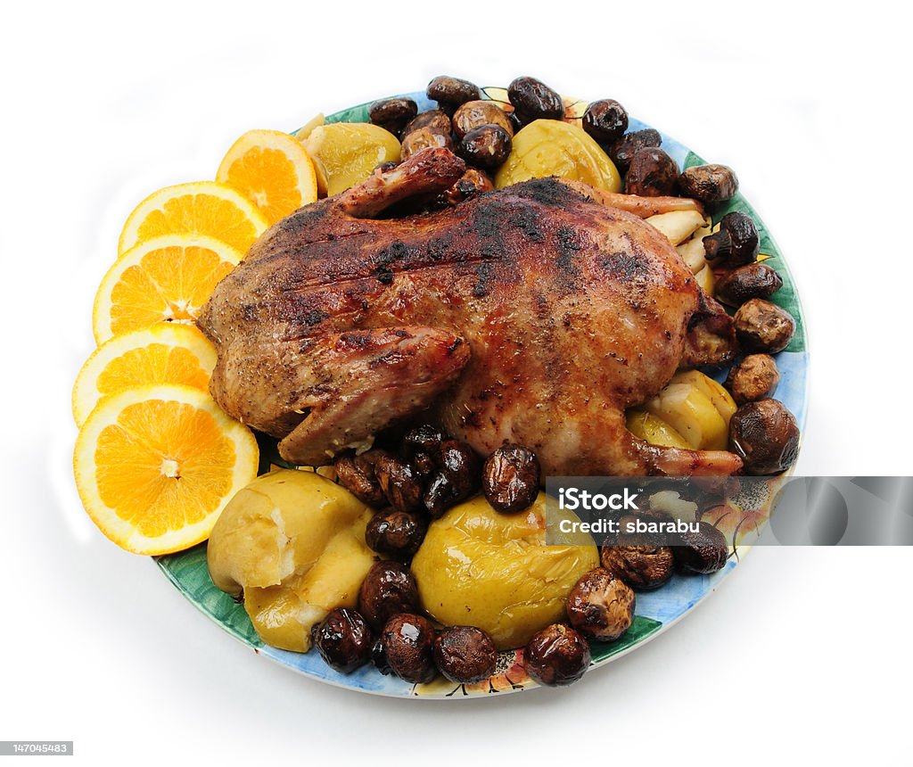 Pato asado con champiñones - Foto de stock de Alimento libre de derechos