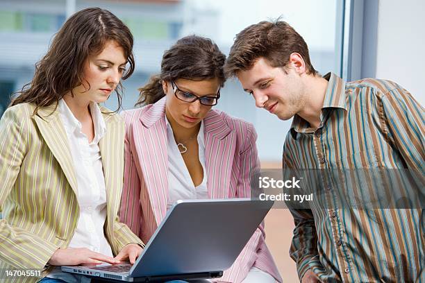 Businessteam Working On Computer Stock Photo - Download Image Now - Achievement, Adult, Adults Only