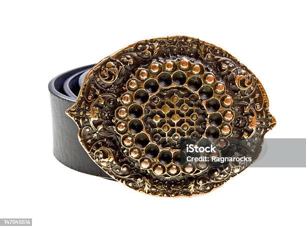 Vintage Belt Isolated On The White Stock Photo - Download Image Now - Adult, Belt, Black Color