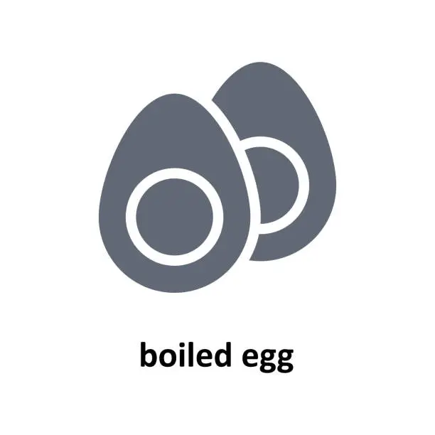 Vector illustration of boiled egg Vector Solid Icons. Simple stock illustration stock