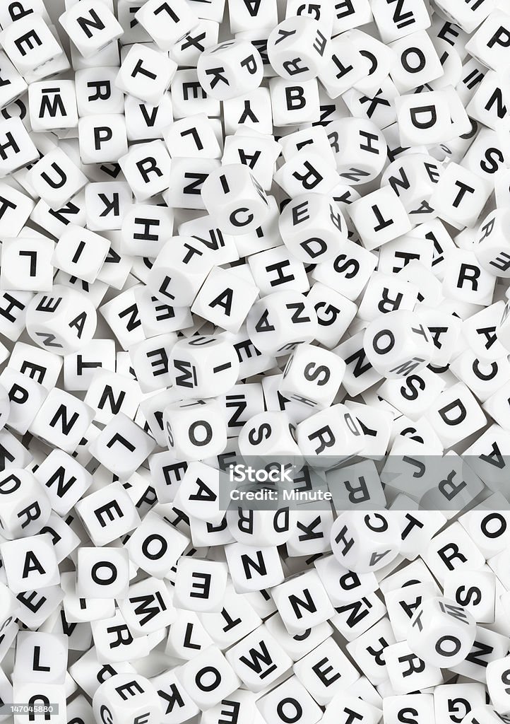 Buchstabe cube Muster Hintergrund - Lizenzfrei Alphabet Stock-Foto