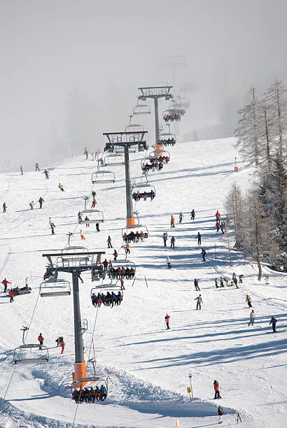 istock Popular slope at Nassfeld ski resort 147045997