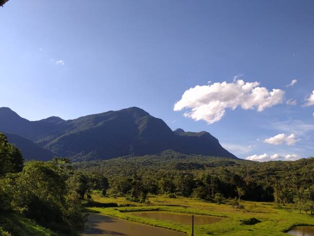 istock Rural landscape in blue sky with few clouds 1470460130