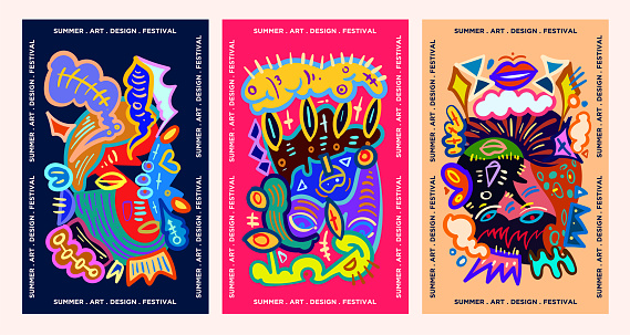 Vector Colorful Ethnic Art and Design illustration for Summer Festival Backgrounds