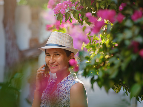 Beautiful Woman on tourist resort. 1952.