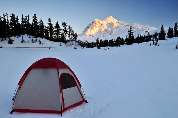 istock Tent and mt shuksan 147046245