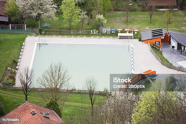 Pool In Spring Stock Photo - Download Image Now - Building Exterior, Built Structure, Directly Above