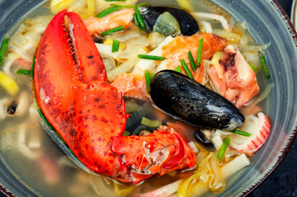 istock Traditional seafood soup. 1470469271