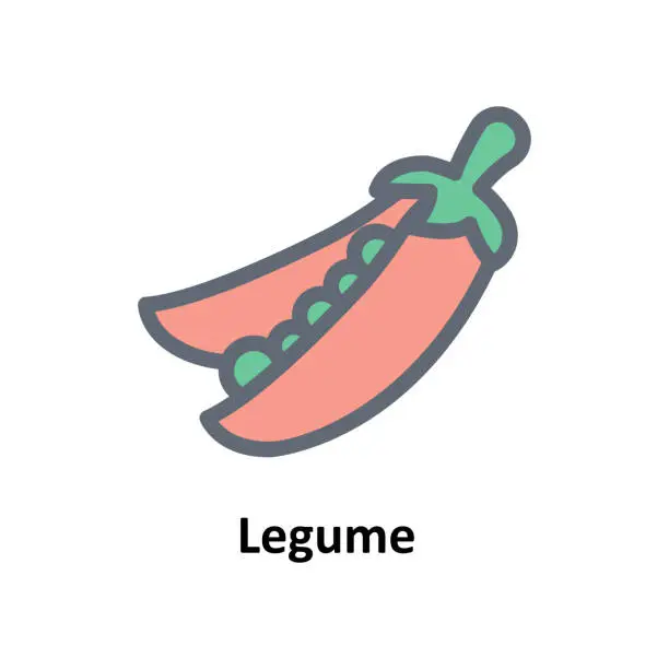 Vector illustration of Legume  Vector Fill outline Icons. Simple stock illustration stock