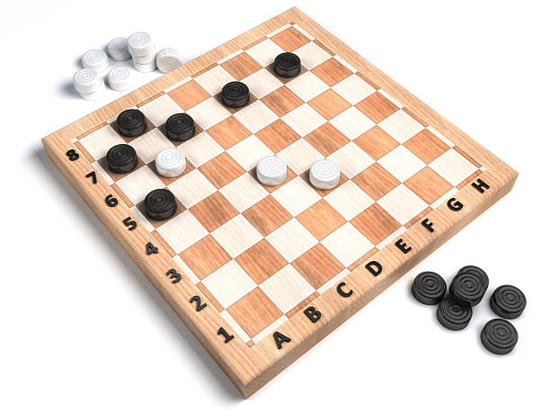 Checkers A board with pieces of checkers on it; last part of the game. chinese checkers stock pictures, royalty-free photos & images