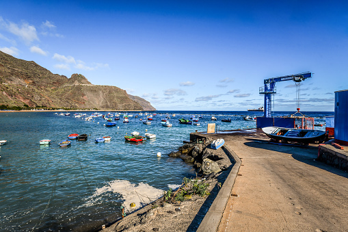 Pier View Of Sea With Port At Santa Cruz De Tenerife, Gran Ganaria, Spain