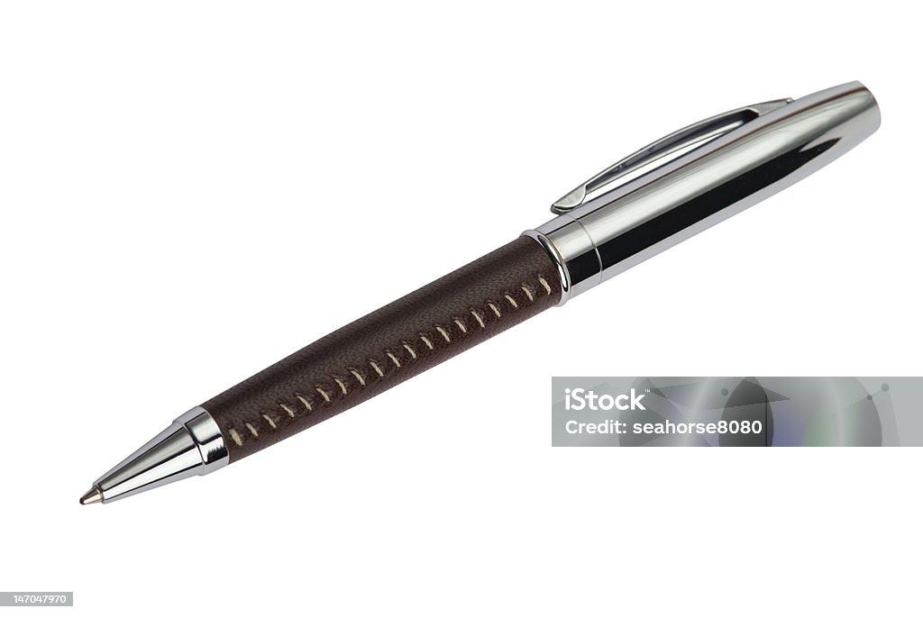 Bolígrafo Aislado en blanco - Foto de stock de Acero libre de derechos