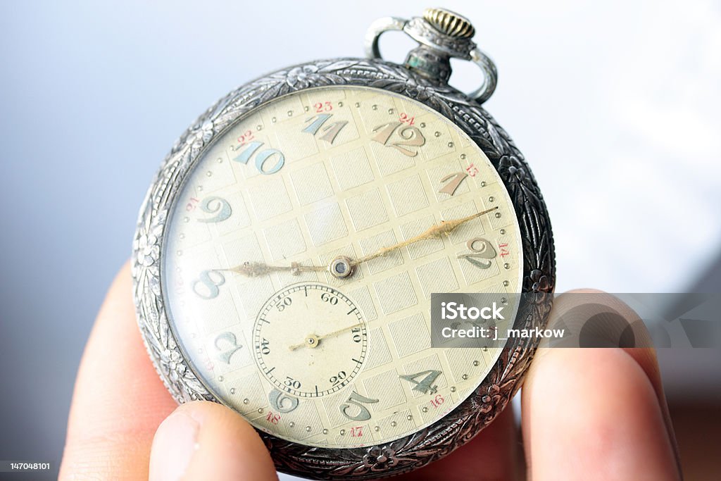 Plata reloj de bolsillo - Foto de stock de Accesorio personal libre de derechos