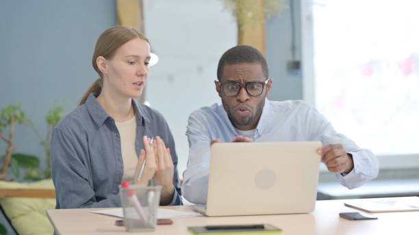 istock Angry Multiethnic Young Business People Fighting in Office 1470481793