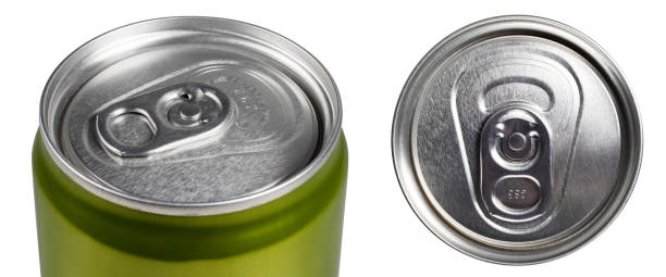 istock Top view of metal tin can, isolated on white background 1470485904