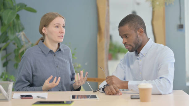 istock Frustrated Woman Arguing with African Man, Problems 1470486067
