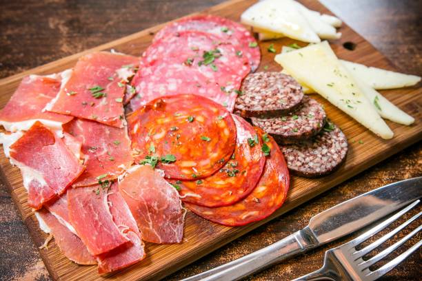 istock Cold Cuts and Gourmet Cheese Charcuterie Board 1470486517
