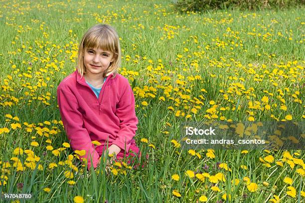 Dandelion Girl Stock Photo - Download Image Now - 8-9 Years, Beautiful People, Beauty