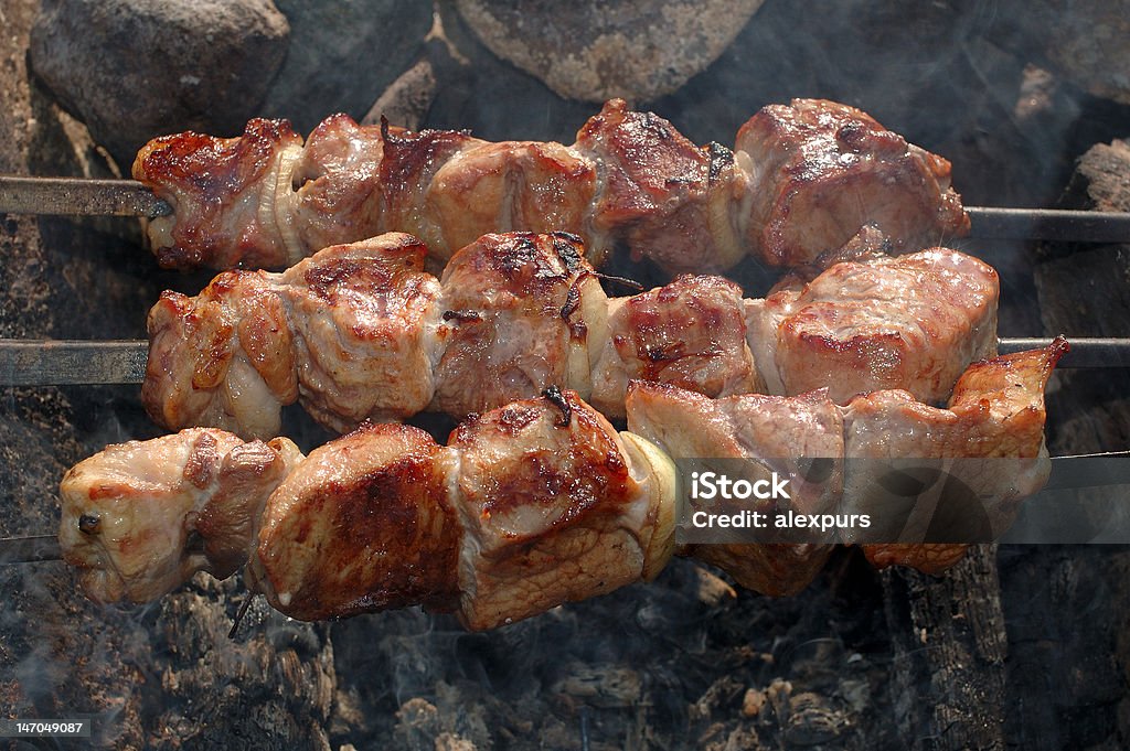 Leckere gegrillte shish kebab (Schaschlik). - Lizenzfrei Bratspieß Stock-Foto