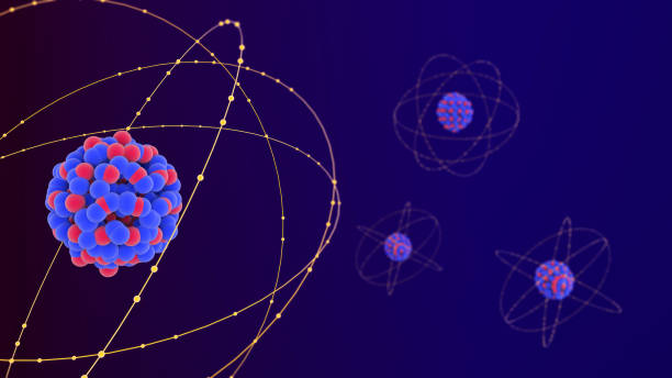 istock atomic structure consisting of protons, neutrons and electrons.Scientific of atom,3d rendering 1470491233