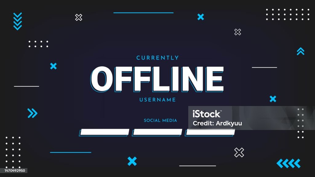 Stream Offline Screen Examples Currently Offline Twitch Background Modern Stream Overlay Banner ...