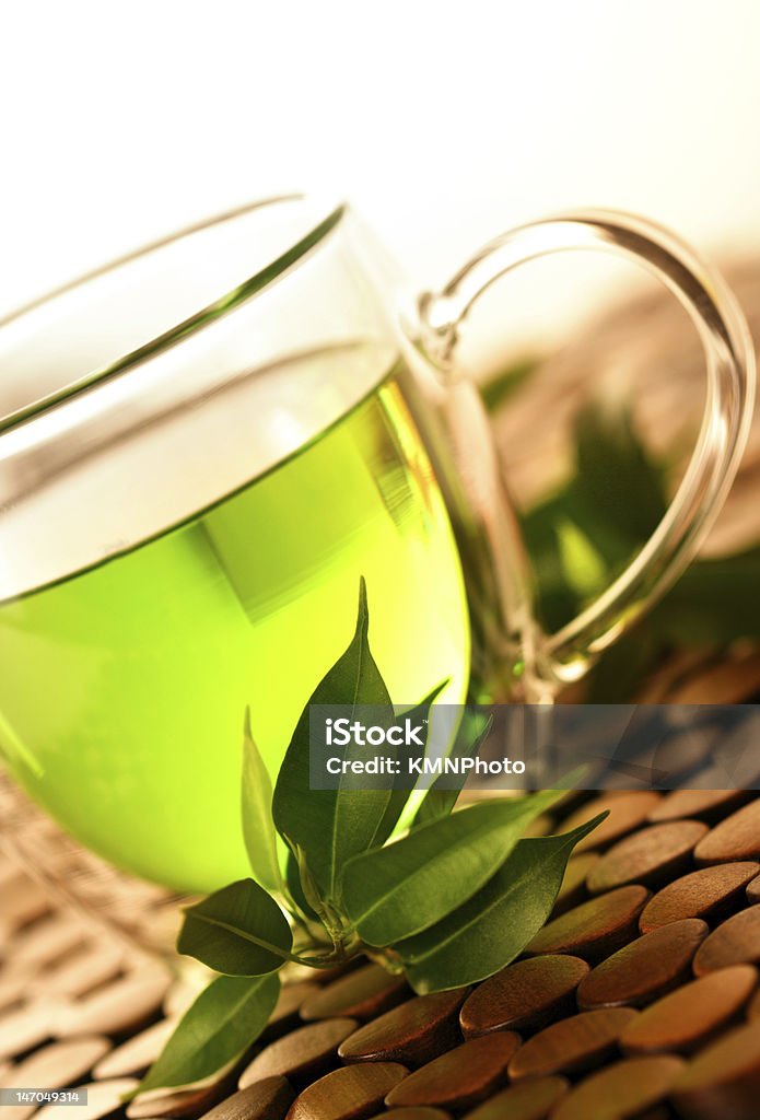 tea healthy green tea cup with tea leaves Cup Stock Photo