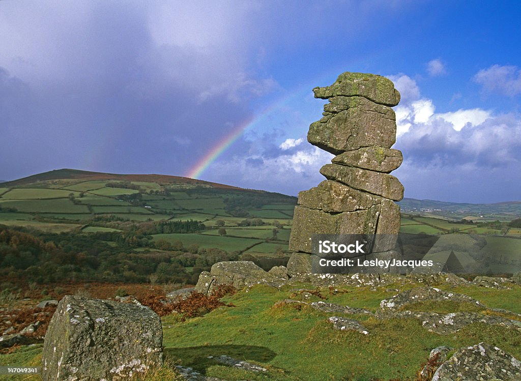 Bowermans nos Granite Tor, Park Narodowy Dartmoor - Zbiór zdjęć royalty-free (Bowerman's Nose Rock Formation)