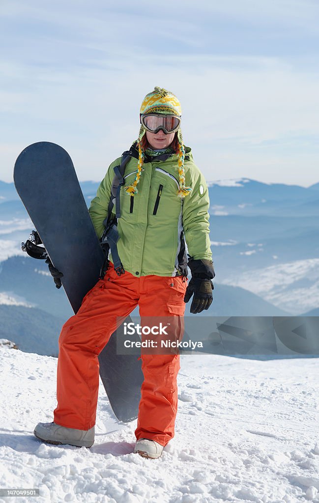 Mädchen mit snowboard - Lizenzfrei Mode Stock-Foto