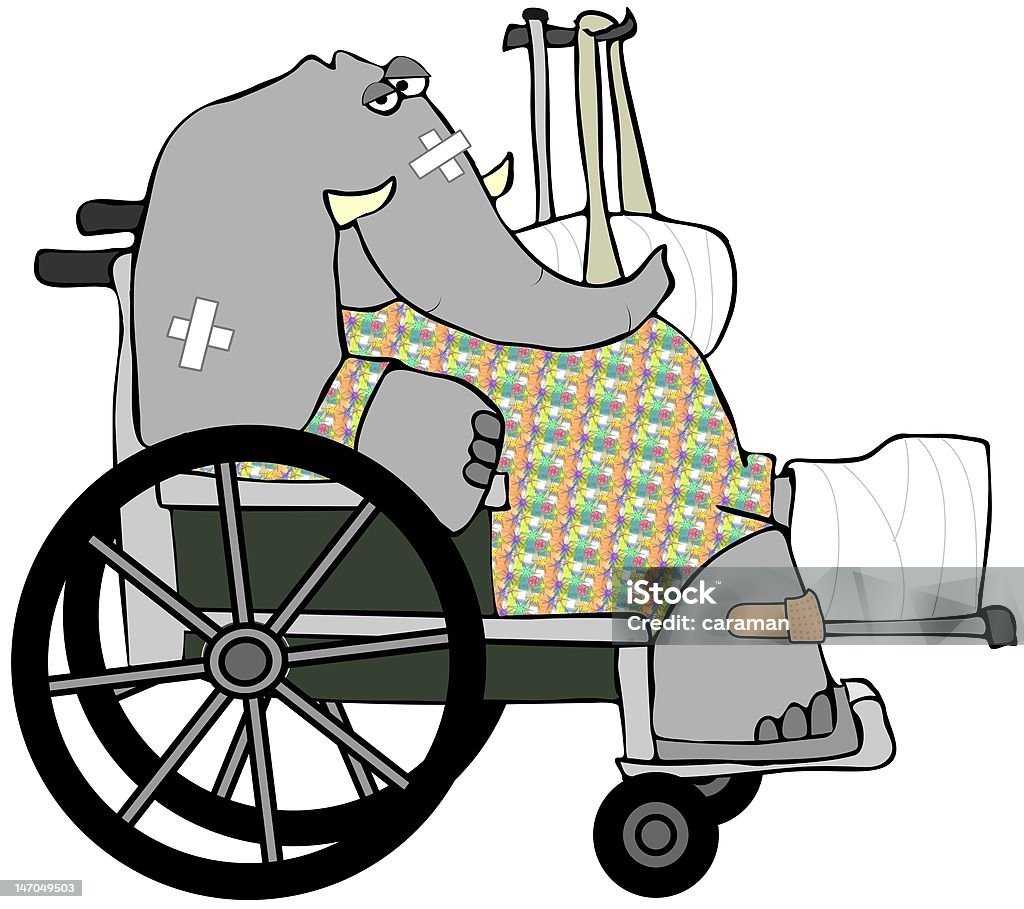 Banged di elefante - Illustrazione stock royalty-free di Elefante