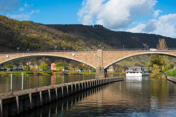 bridge and boat over the river in the city