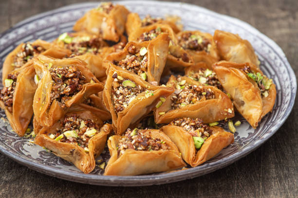 istock Traditional Arabic dessert Baklava with nuts 1470510699
