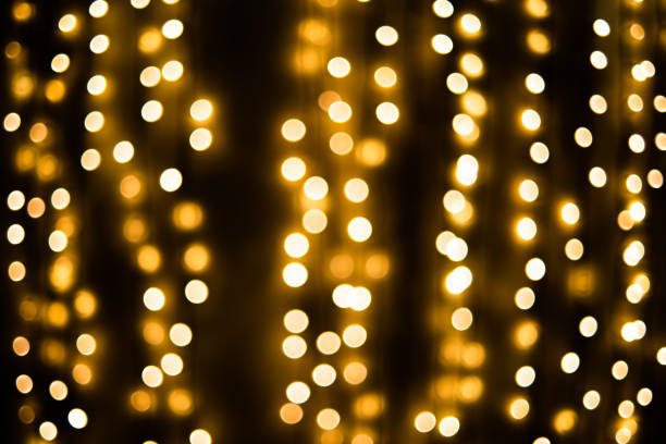 istock Background of gold and black glitter lights. Defocused 1470513096